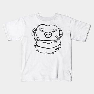 Scribbly Pittie TRANSPARENT Kids T-Shirt